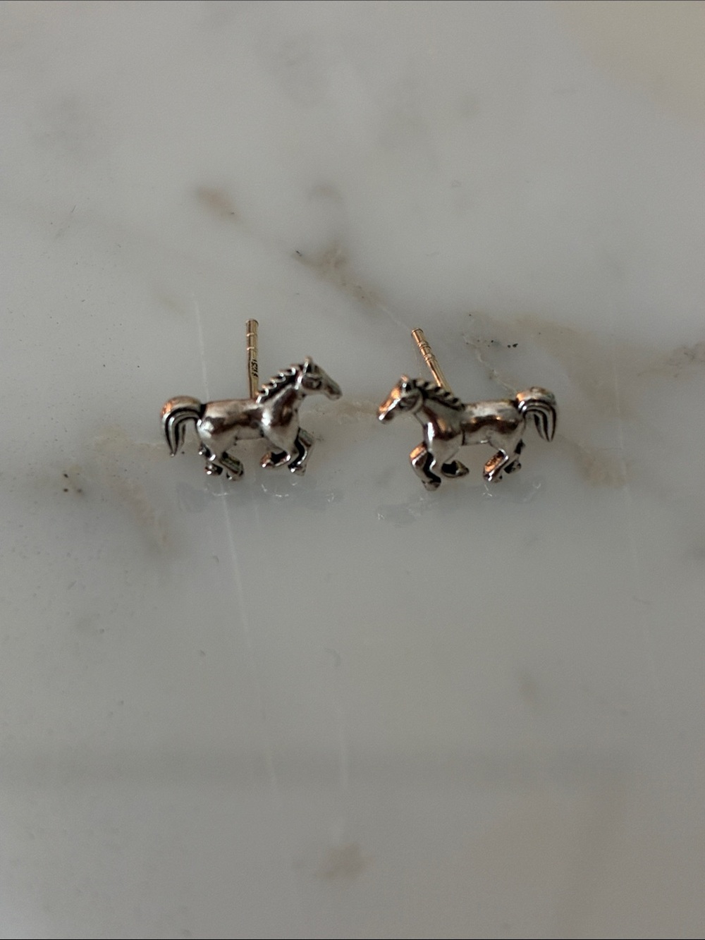 925 Sterling Silver Horse Stud Earrings 🐎